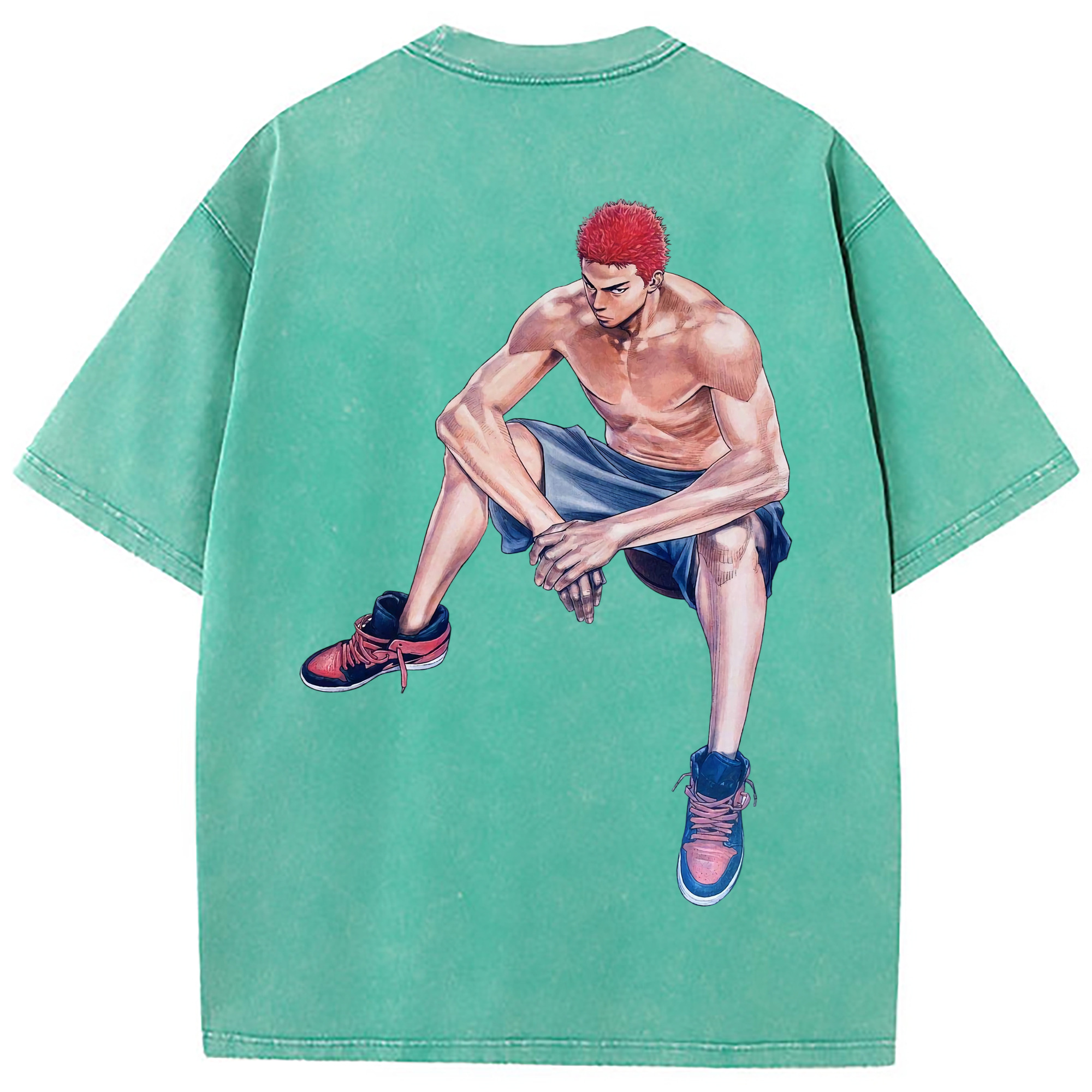 （画像用） SLAM DUNK／スラムダンク 綿100% ヴィンテージ風 半袖Tシャツ（背面プリント）